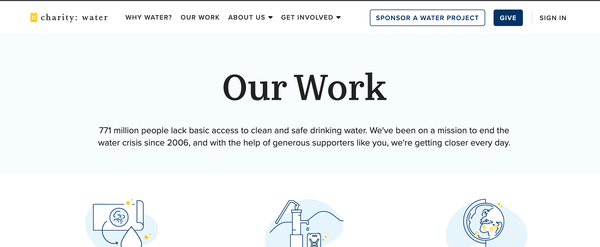 Charity Water // Simple Hero