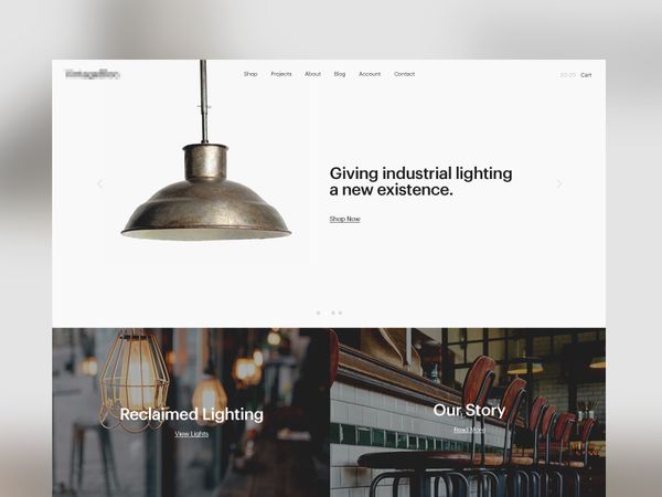 Reclaimed Lighting Homepage by Olly Sorsby - Dribbble