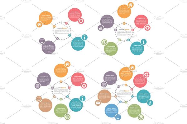 Graphics Product Images ~ Circle Infograph… ~ Creative Market