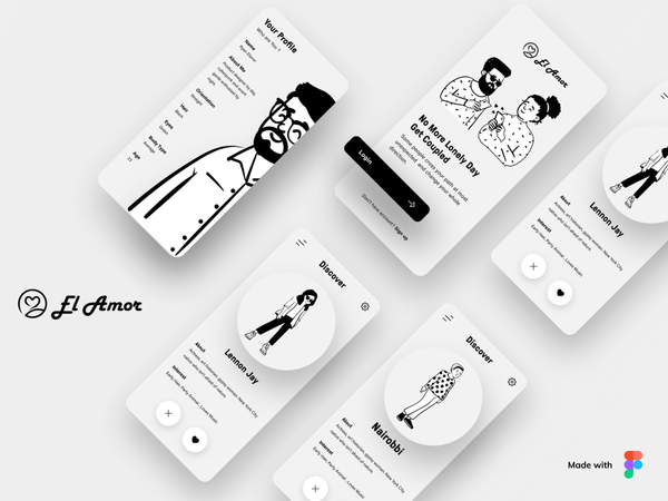 El Amora -Dating App by Piyush Kumar Singh for Nickelfox on Dribbble