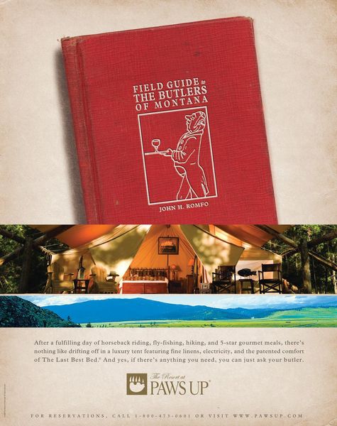 The Resort at Paws Up Print Advert By Neiman Group: Field Guides, Butlers | Ads of the World™
