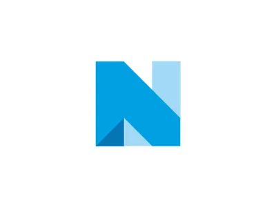 N for North, mountain, letter mark / logo design symbol by Alex Tass, logo designer on Dribbble