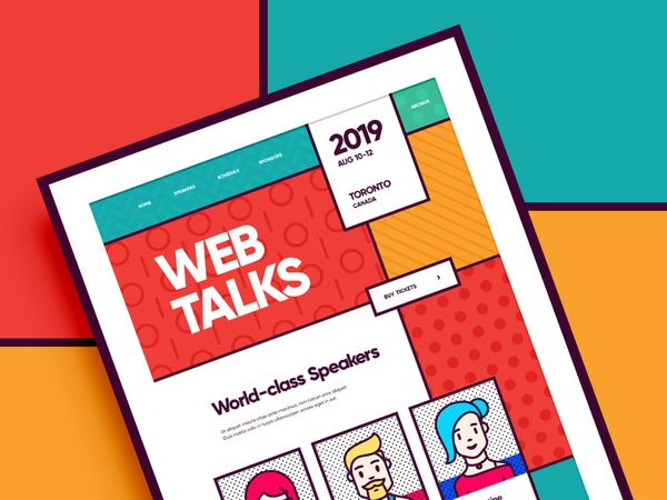 Web Talks / Design conference by Mike | Creative Mints on Dribbble
