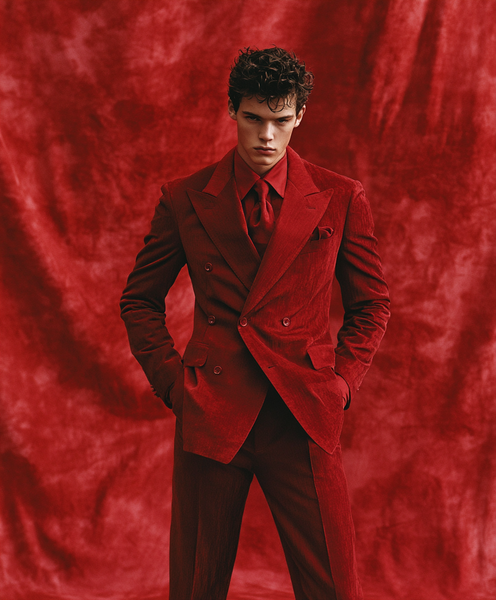 arsenbenda_Photo_by_Steven_Meisel_of_red_a_bespoke_suit_--ar__2a467c8f-e6f9-46ca