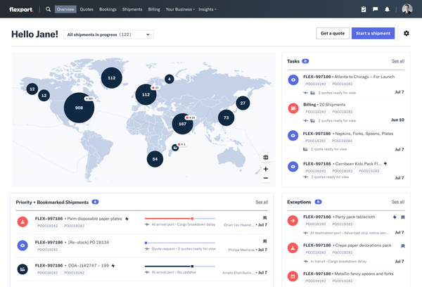 Flexport - Dashboard