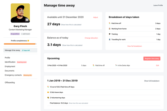 HRIS Employee Management Software | Humaans