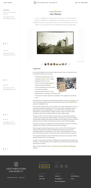 Our History • Southwestern University