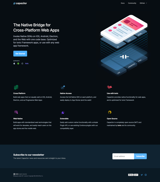 Capacitor: Universal Web Applications