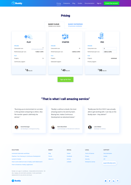 Pricing: Ship Code Faster, Deploy Better Software | Buddy