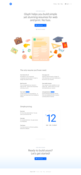 Glyph — Super simple resumes