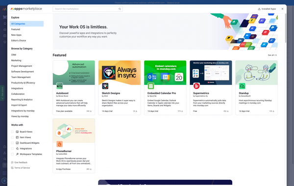 Monday App Marketplace
