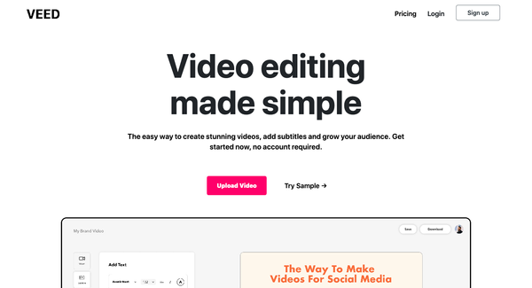 VEED - Create, Edit & Share Videos Online for free