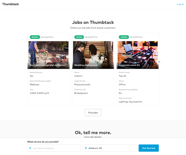 Jobs on Thumbtack