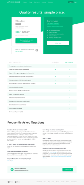 Quality results, simple price | Code Climate Pricing