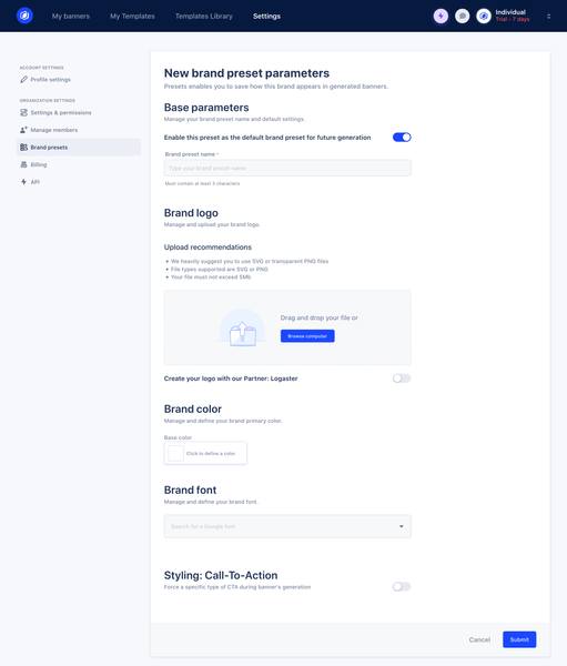 Abyssale platform - Generate your banners in no time