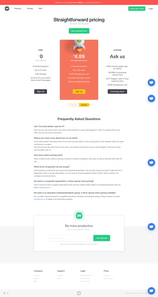 Pricing - Winio