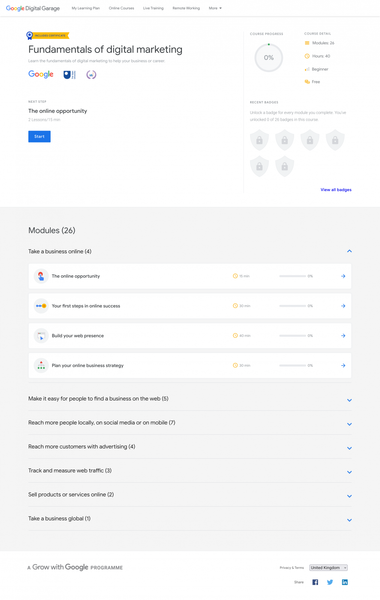 Fundamentals of digital marketing - Google Digital Garage