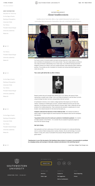 About Southwestern • Southwestern University