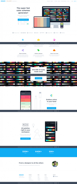 Coolors.co - The super fast color schemes generator