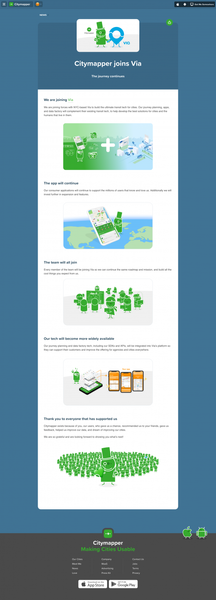 Citymapper joins Via - Citymapper