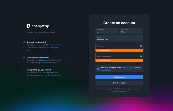Chargetrip Account | Sign up for a Chargetrip account