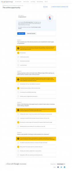 Assessment - Google Digital Garage