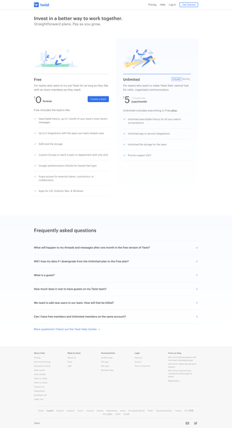 Twist – Pricing