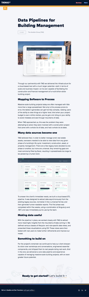 Data Pipelines for Building Management — Thomas Street Software