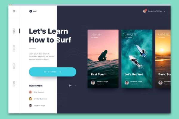 UI/ UX DESIGN INSPIRATION on Instagram: “#Exploration | Website Learn to Surfing by Dwinawan -- .…