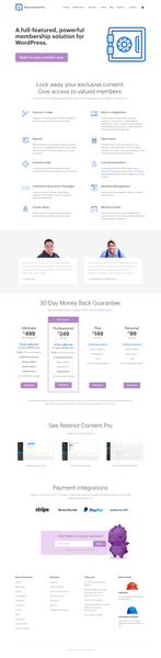 Restrict Content Pro: Membership Plugin for WordPress
