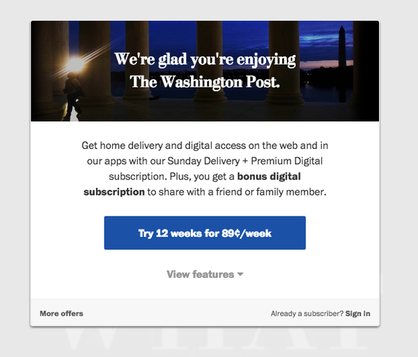 Modal - Washington Post