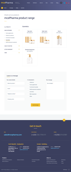 mcePharma product range | mcePharma s.r.o. - development and research in the area of food supplemen…