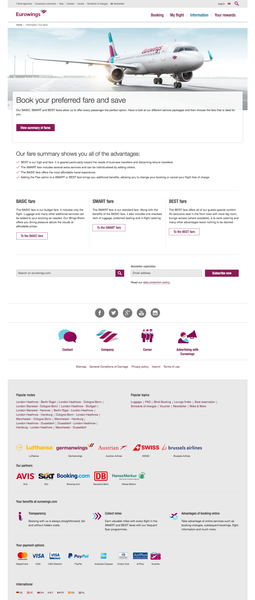 Our fares - Information - Eurowings