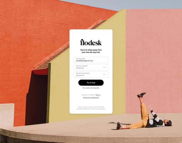 Sign up | Flodesk
