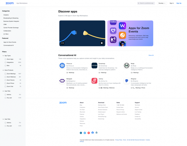 Zoom - App Marketplace