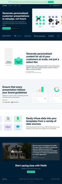 Personalized presentations in minutes - Matik