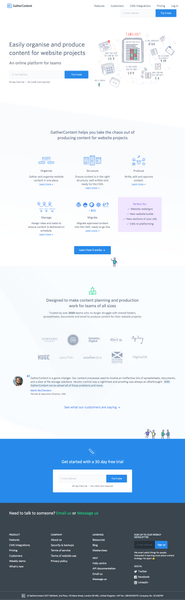 GatherContent - An online platform to help teams collaborate on website content.