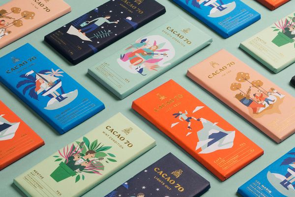 Brand New: New Logo, Identity, and Packaging for Cacao 70 by In Good Company