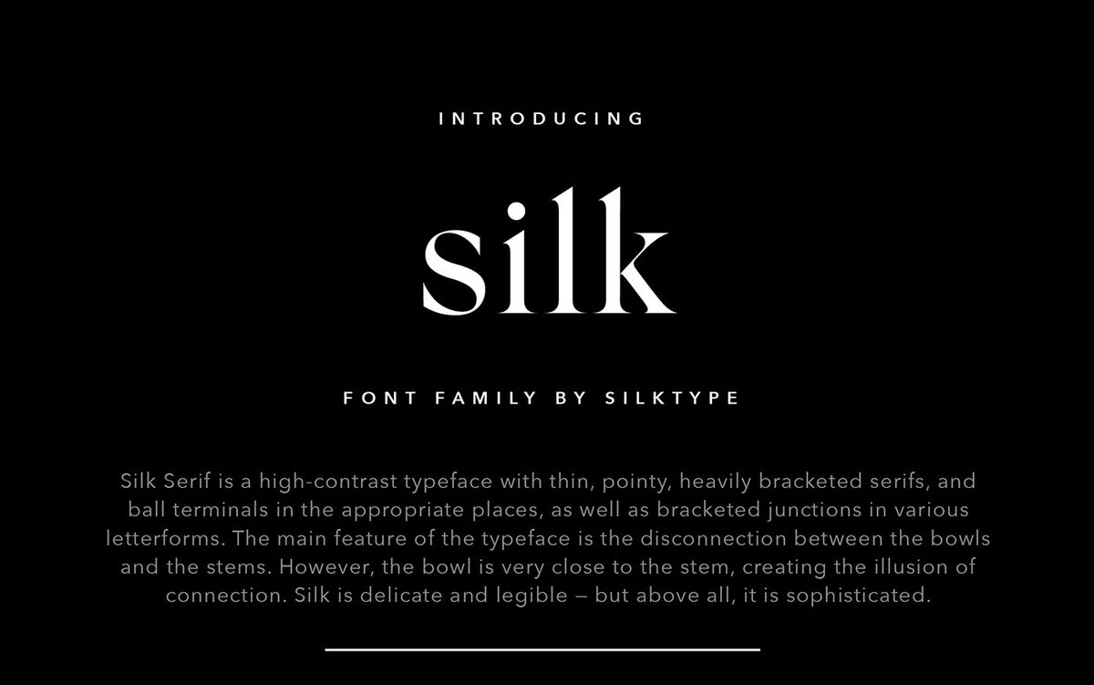 Silk Serif - Typeface on Behance
