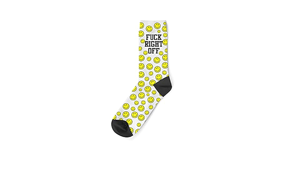 Fuck right off - Smiley Socks - Funny Socks - Socks - Unisex Socks - Funny Gifts - Rude Gifts - Ban…