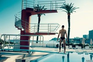 Image may contain Human Person Water Banister Handrail Diving Diver Sport Sports Palm Tree Arecacea…