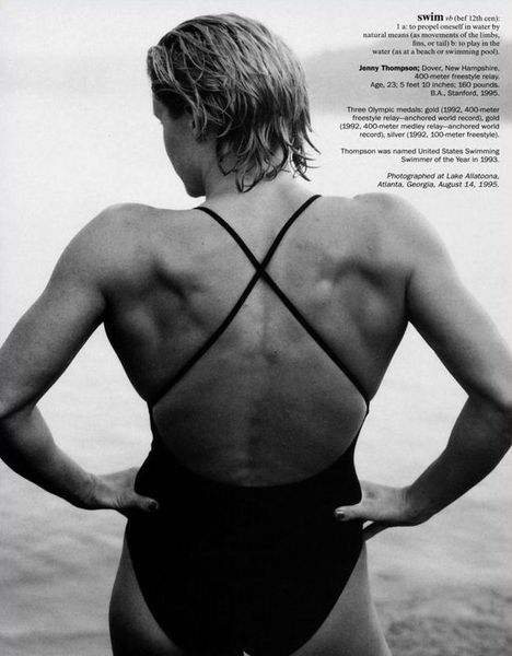 Olympic Swimmer Jenny Thompson photo by Annie Leibovitz for Vanity Fair  1996 Olympic issue. | Anni…