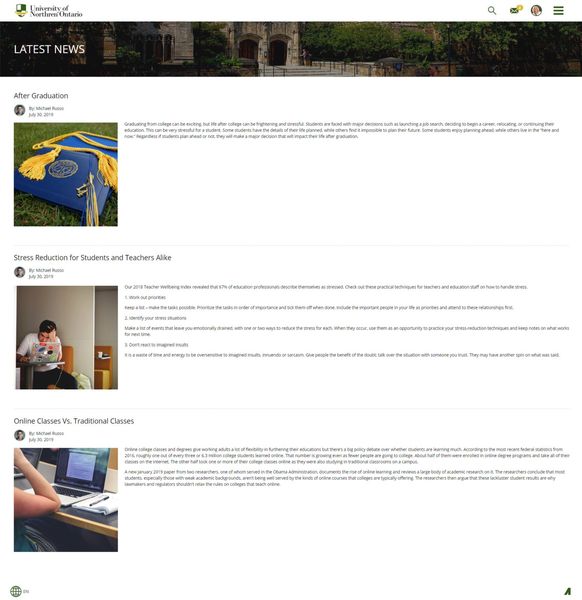 University of Northern Ontario News