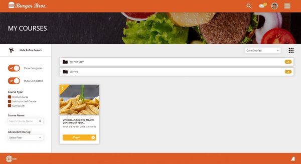 Burger Bros. Courses