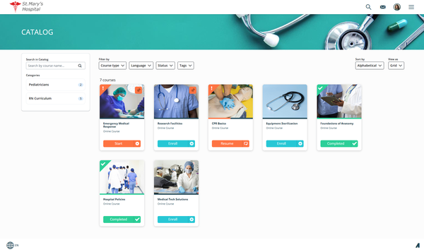 St. Mary's Hospital Catalog