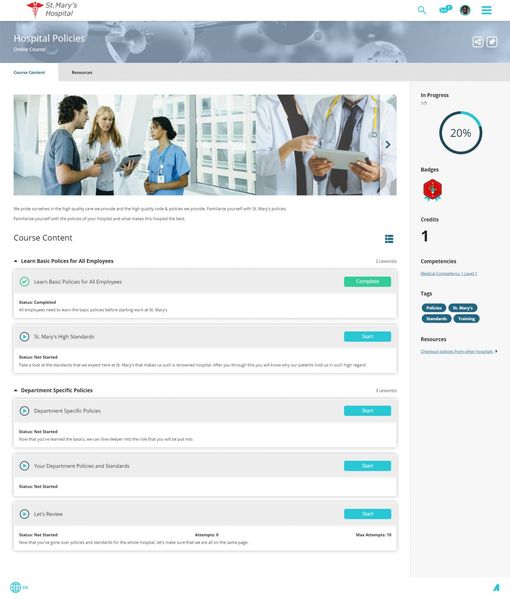 St. Mary's Hospital Course Detail