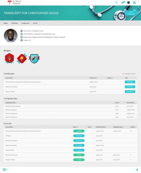 St. Mary's Hospital Transcript