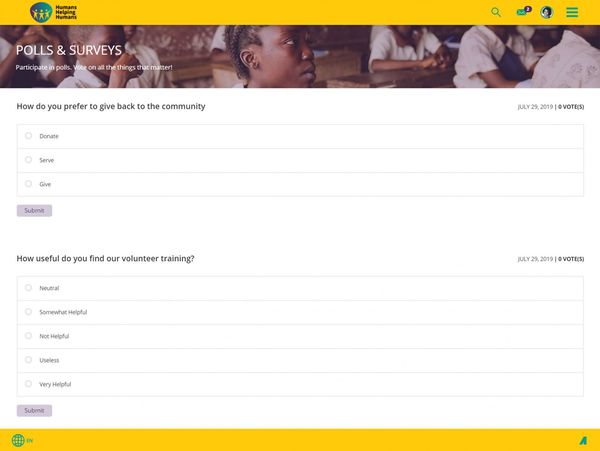 Humans Helping Humans Polls