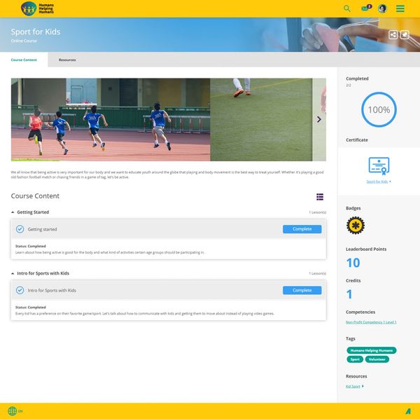 Humans Helping Humans Course Detail