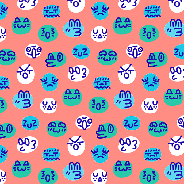 Patterns of random faces